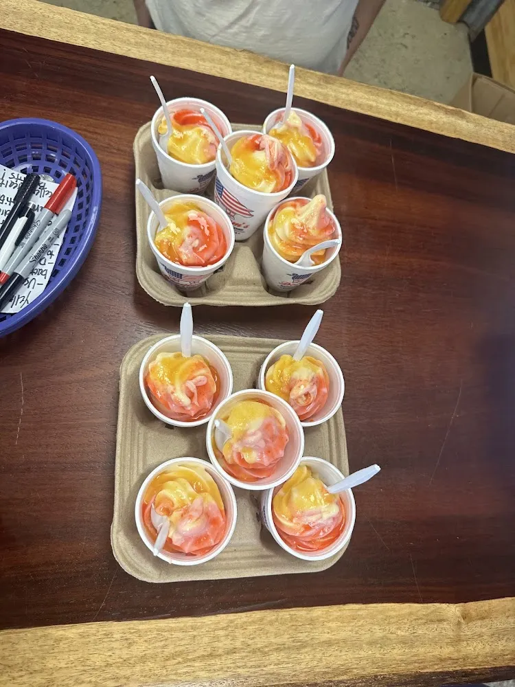 Peach and Strawberry Ice Cream